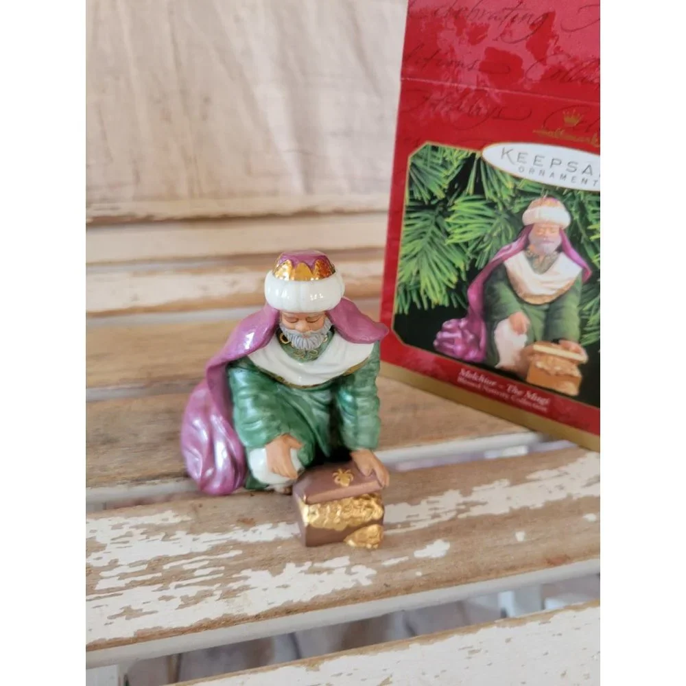 Hallmark Melchior Magi blessed Nativity ornament porcelain‎ 1999